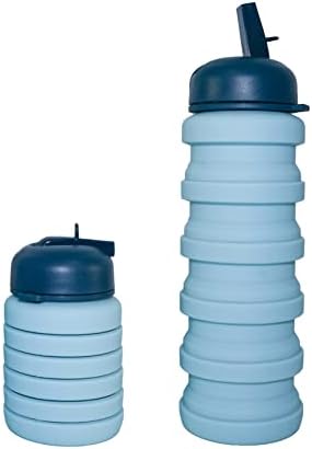 בקבוקי מים מתקפלים, 16 גרם 500 מל בקבוקי מים מתקפלים ניידים, בקבוק מים נסיעות דליפות בקבוק מים לשימוש חוזר BPA