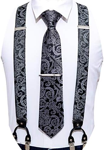 בארי.וואנג גברים ביריות סט עם עניבה אלסטי סוג כבד החובה 6 קליפים פלטה מעצב מתנה