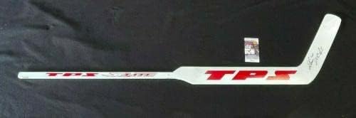 דומיניק האסק חתום על דטרויט כנפיים אדומות לואיוויל TPS שוער מקל JSA COA - מקלות NHL עם חתימה