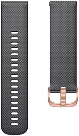 Eeomoik Silicone Watchband Strap for Garmin Venu/Garminmove 3 Luxe/vivoactive 4 אבזם זהב רוז צמיד צמיד