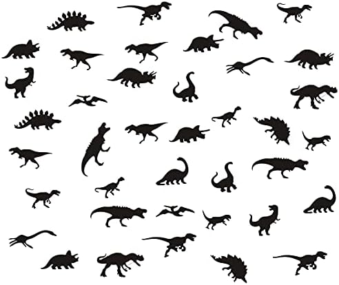 38 יחידות שחור דינוזאור קיר מדבקות מינימליסטי חיות ויניל דינוזאור קיר אמנות מדבקת עבור תינוק