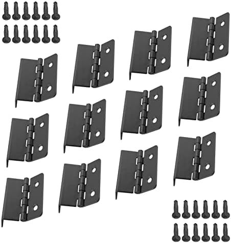 ציר קופסאות דקורטיביות של Aracombie, Trifold Hinges 12 יח 'עם 48 ברגים, כסף כסוף תלת חומרה מתקפלת לריהוט,