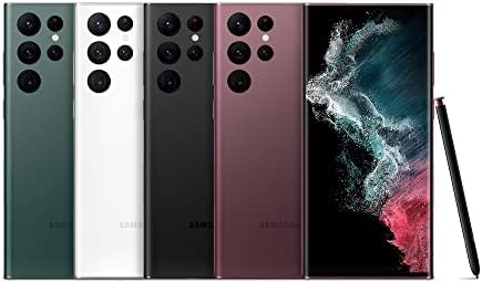 Samsung Galaxy S22 טלפון סלולרי אולטרה, סמארטפון אנדרואיד לא נעול מפעל, 512GB, מצלמה ווידאו 8K, מסך התצוגה