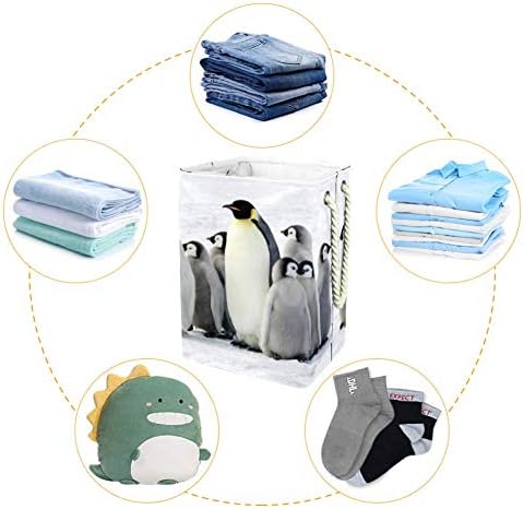 קיסר פינגווין אנטארקטיקה 300 ד אוקספורד עמיד למים בגדי סל גדול כביסה סל עבור שמיכות בגדי צעצועי