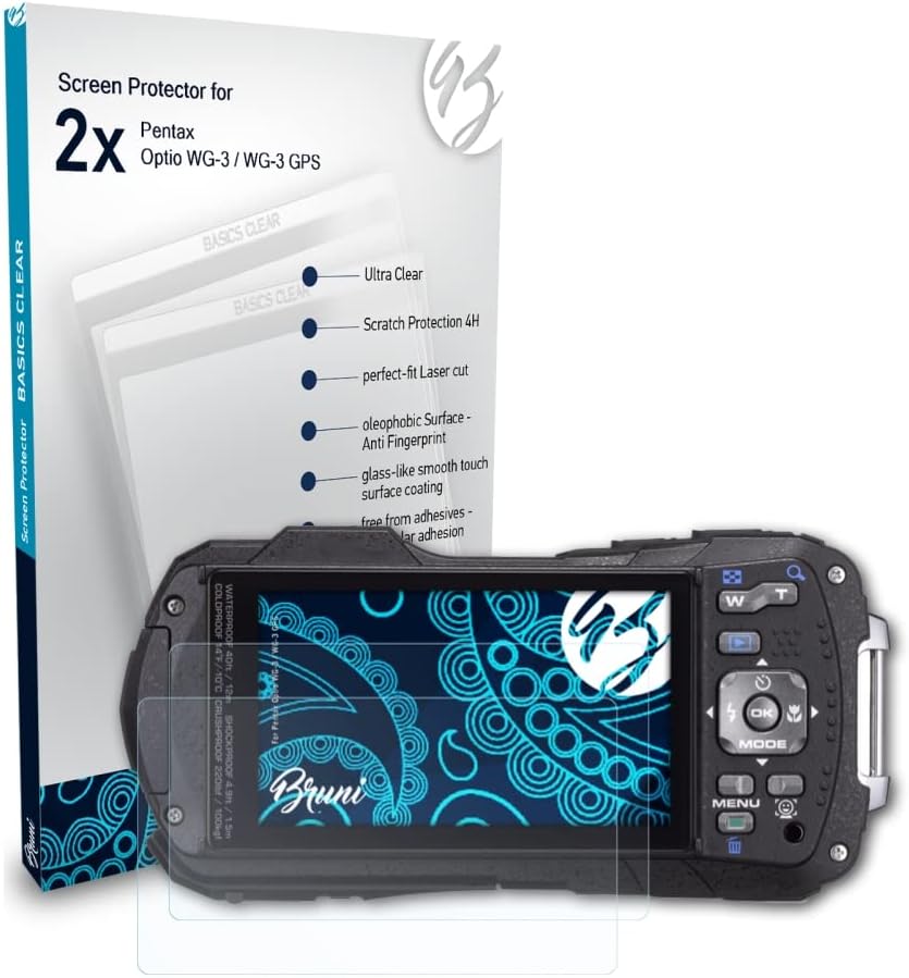 מגן מסך ברוני התואם לסרט Pentax Optio WG-3 / WG-3 GPS Protector, סרט מגן Crystal ברור