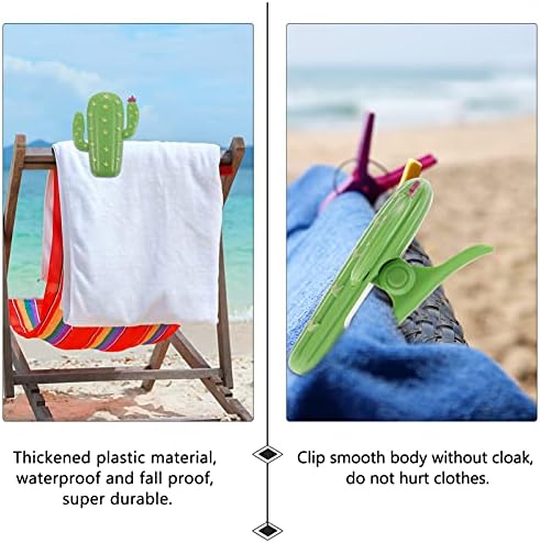 קבילוק חוף מגבות מחזיק חוף מגבת קליפים פלסטיק אטבי כביסה קקטוס בצורת כביסה אטבי כביסה בגדי