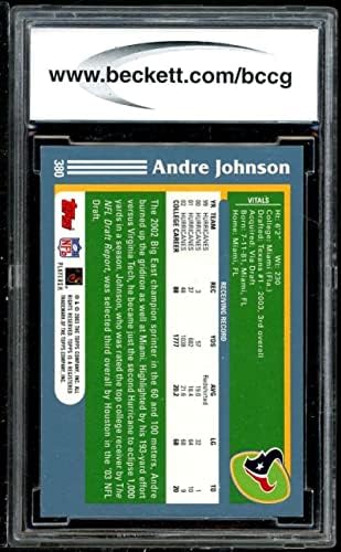 כרטיס טירון אנדרה ג'ונסון 2003 Topps 380 BGS BCCG 9