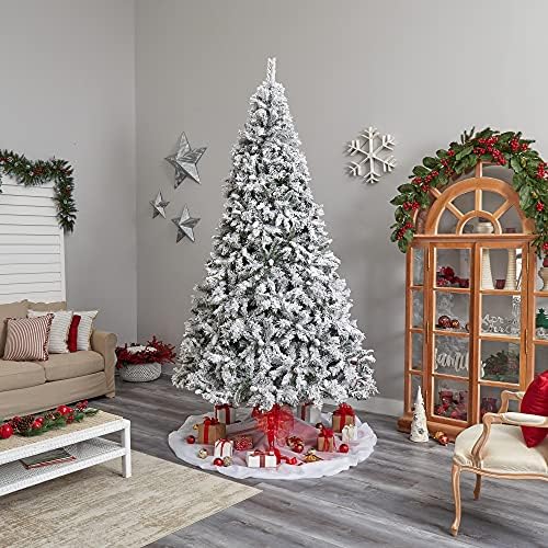 10ft. עץ חג המולד מלאכותי של וירג'יניה מערב וירג'יניה עם 800 נורות LED בהירים ו -1680 טיפים