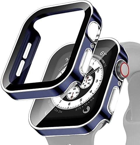 מארז אנקנג+זכוכית לסרייה של Apple Watch 8 45 ממ 41 ממ 44 ממ 40 ממ אטום למים מגן מסך אביזרים קצה