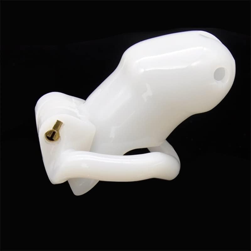 מכשיר צניעות גברי זין כלוב צעצועי מין לגברים נעילת חגורת פין עם 4 טבעות פין נעילה משחקי מבוגרים לבנים