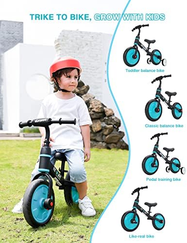 Trike Ubravoo לרכיבה על אופניים תלת אופן לבנות בנות 2-5, מתאימים לאופניים איזון לילדים עם דוושות