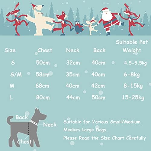 Afyhh 2 חרקים עם כלב גדול-בגדי חג המולד-תחפושות לחורף חג חג המולד חג חום לחופשה לכלב לבגדי תלבושת מזג אוויר קר