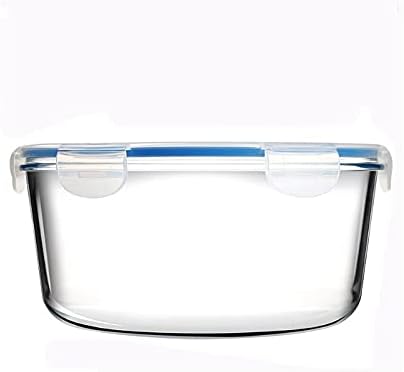Lakikabdh Bento Bento זכוכית מזכוכית מכולות אחסון מזון עם מכסים, ניתן להשתמש במטבח, טיולים, יכולים