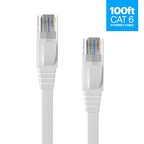 AMCREST CAT6E 4K וידאו וידאו כבל Ethernet POE 100ft כבל רשת מהירות גבוהה באינטרנט עבור מצלמות IP של POE אבטחה,