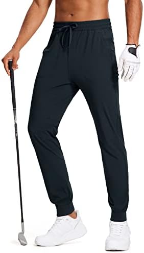 Crz יוגה למתיחת גברים גולף מכנסיים - מכנסי אימון יבש מהיר של מכנסי אימון יבש מהיר מכנסי טרנינג
