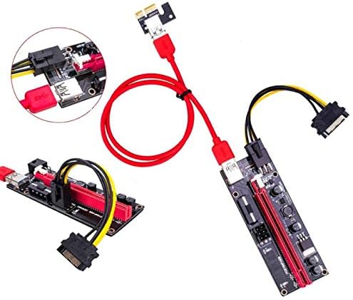 מחברים PCI -E PCIE RISER 009 אקספרס 1X 4X 8X 16X מאריך PCI E USB RISER 009S DUAL 6PIN מתאם כרטיס SATA