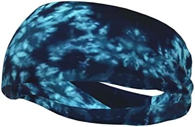יוניסקס אימון צמידים כחול ים עניבה לצבוע דפוס רב תכליתי ספורט סרטי זיעת גברים של ביצועים סרט
