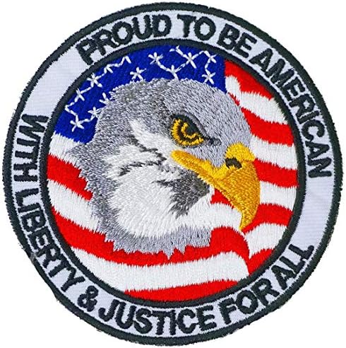 אבק גרפי ארהב ארהב דגל ארהב נשר קירח גאה להיות ברזל רקום אמריקאי על טלאי עם ליברטי צדק לכל ארצות הברית