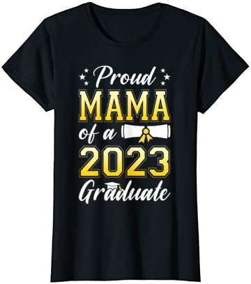 אימא גאה של נשים של כיתה של 2023 חולצת טריקו ללימודים בכירים