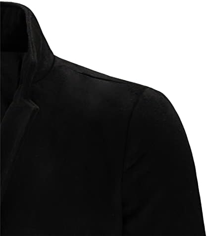 מעילים לגברים באורך בינוני עומדים צווארון מעיל כפתור מעיל מעיל מעיל מעילים ומעילים אופנה
