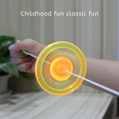 צעצוע של גלגל מסתובב זוהר צבעוני הצעצועים לחידוש לילדים משוך קו תנועה משוך גלגל תנופה מתנות