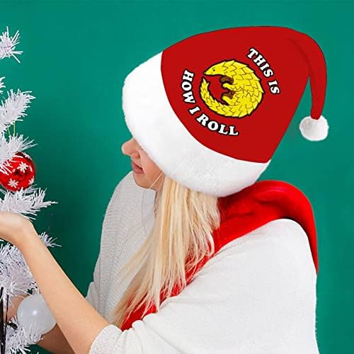 פנגולין זה הוא איך אני רול חג המולד כובע סנטה כובעי חג המולד עץ קישוטי חג דקור מתנות למבוגרים נשים משפחת גברים