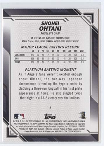 2019 Bowman Platinum Baseball 2 Shohei Ohtani Los Angeles Angels רשמי כרטיס מסחר בלעדי של Topps