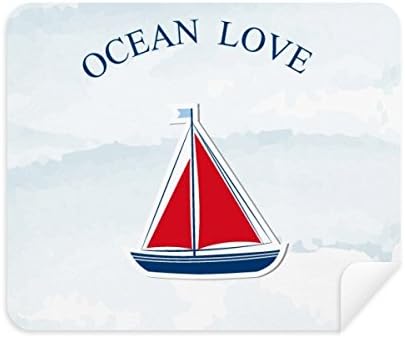מפרשית אוקיינוס אהבת ים שיט כחול ניקוי בד מסך מנקה 2 יחידות זמש בד