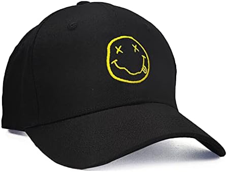 כובע פנים של סמיילי לגברים, כובע שמש חמוד כותנה כותנה מצחיקה רקומה כובע חוף כובע אנטי- UV.