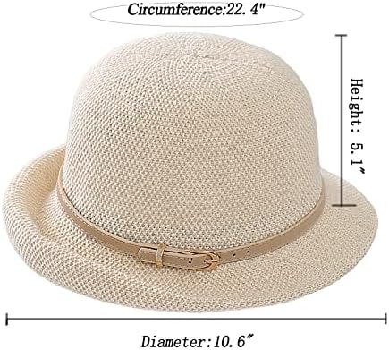נשים Straw Cloche Sun Hat