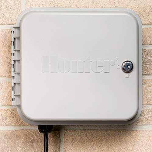 Hunter Industries HPC400 Hydrawise HPC-400 בסיס 4 תחנות לבקר השקיה חיצוני, אפור