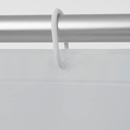 קלורוקס מטופלת באפור וילון מקלחת אפור 70 x72 עם שולי מגנטי משוקלל, פבה אטומה למים קל משקל עבור