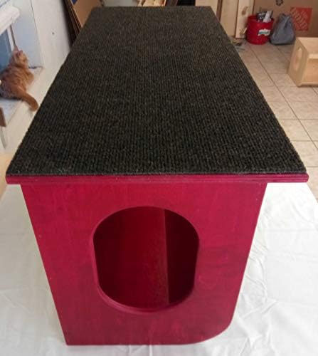 תחום חתולים קיר רכוב מיטת חתול קוטג 'סגנון 12 עם שטיח סיפון עליון לחיות מחמד בית בעלי חיים קטן 14 עומק על
