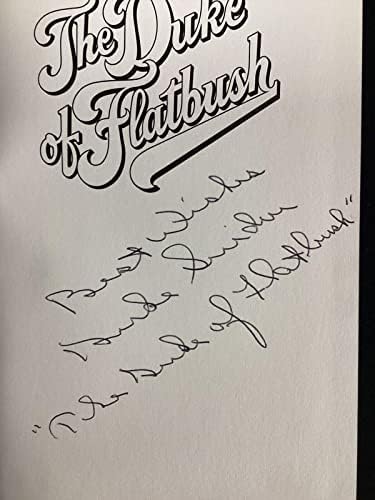 הדוכס סניידר חתום ספר הדוכס מ- Flatbush HCB מזרח עיתונות דודג'רס אוטומטי JSA - MLB חתימה חתימה שונות