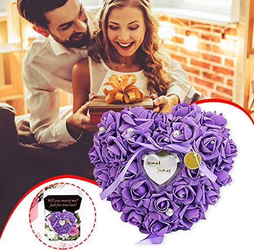 נירוסטה 8 * 8 תיבת תבנית אפייה חתונה פנינת לב לחתונה טבעת מתנה עם אספקת סרט בית תפאורה עוגת