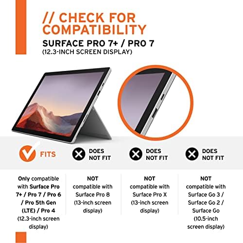 UAG Microsoft Surface Pro 7 Plus/Pro 7/Pro 6 Case, Metropolis Black + Microsoft Surface Pro 7 Plus/Pro