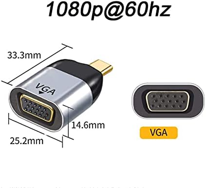 Chenyang CY USB C ל- VGA מתאם VGA ל- USB מסוג C כבל C מתאם לצג טלפון טלפוני מחשב נייד 1080p 60Hz