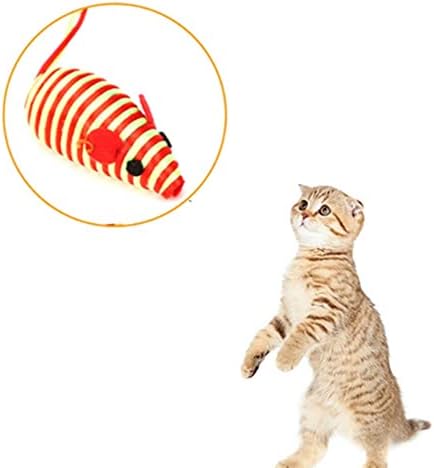 6 PCS צעצועים לחתולים של עכברים, SISAL MUSE CAT CAT צעצוע אינטראקטיבי צעצוע חיית מחמד לחתול