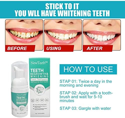 חדששיניים שיניים הלבנת מי פה, שיניים הלבנת משחת שיניים קצף, שיניים הלבנת קצף משחת שיניים הלבנת שיניים-60