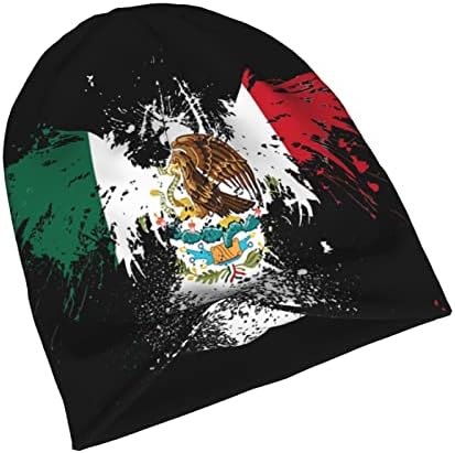 מקסיקו דגל כפת הכימותרפיה כובע סרטן בארה ' ב סרוג כובעי בבאגי רפוי מקסיקני לסרוג כובעי עבור נשים גברים