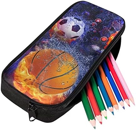 יקום Youngerbaby כדורגל גלקסי גלקסי כדורסל תיקי עיפרון לבנות לילדים קנבס עט עט רוכסן רוכסן רכיב רך