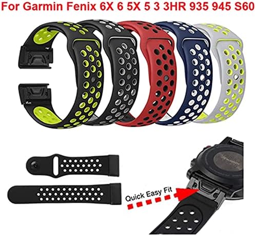 GIKOS 26 22 ממ רצועות רצועות שעון ספורט עבור Garmin Fenix ​​7 7x צמיד סיליקון רצועת שחרור מהירה