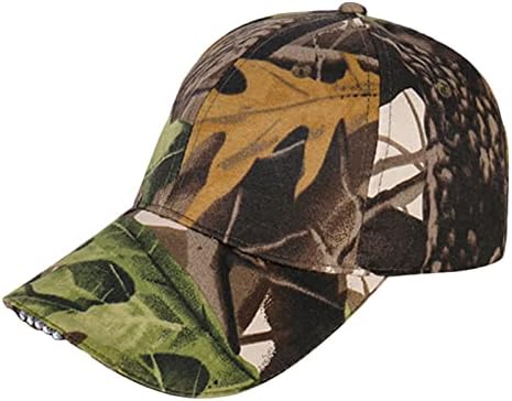כובע רשת לנשימה לשני המינים עם 5 יחידות הוביל אור, קיץ כובע בייסבול רשת עבור ריצה דיג ספורט