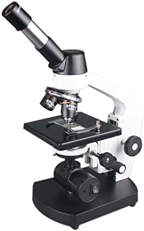 מיקרוסקופ מעבדה וטרינר סטודנט לביולוגיה רדיקלי פי 1000 עם מעבה אבה מטלטלין-2 מיקרון פוקוס עדין-אור לד נטענת