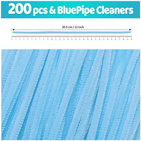 200 חומרי צינור כחול בהיר+1000 צרור חרוזי פוני כחול, חרוזי פוני, חומרי צינור, אומנויות ומלאכה,