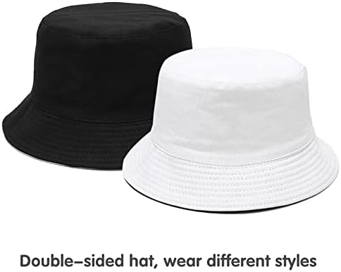 יוניסקס דלי כובע חוף שמש כובע אסתטי דיג כובע לגברים נשים בני נוער, הפיך כפול-צד-ללבוש