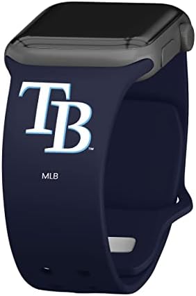 זמן המשחק Tampa Bay Rays Silicone Sport Watch Band תואם ל- Apple Watch