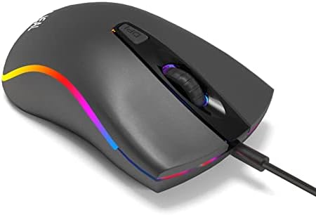 עכבר גיימינג ארגונומי קל קווית למחשב מחשב נייד מחשב נייד מחשב נייד, עכבר גיימר אופטי לד מגניב ק 12