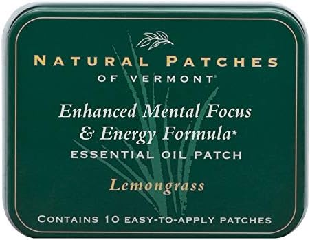 טלאים טבעיים של Vermont Lemongrass מיקוד נפשי ואנרגיה טלאי גוף שמן אתרי