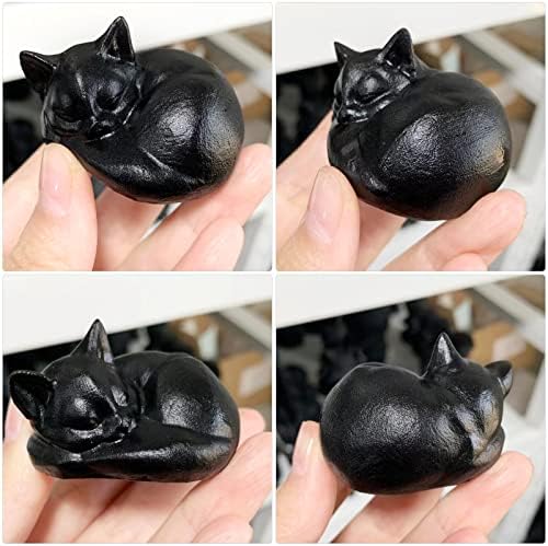 פסלון חתול שחור של Bacorfea - תפאורה לחתולים ישנים לאוהבי חתולים, פסלוני חתול שחורים שחורים מתנות פסל לנשים